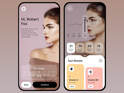 Skincare App app app design app ui app ux beauty recommendations customized beauty design mobile mobile app design personalized skincare skin care skin care products skin health skincare routine skincare tips ui ui design ux ux design vitamins