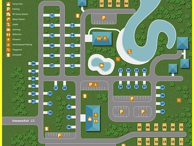 Vector RV map Design in illustrator background design campground camping graphic graphic design illustration map map design rv map vector map vector rv map