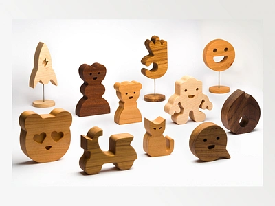 Icons to life! - NEW STREAMLINE WOODEN SCULPTURES branding design icons illustrator sculpture vector wood