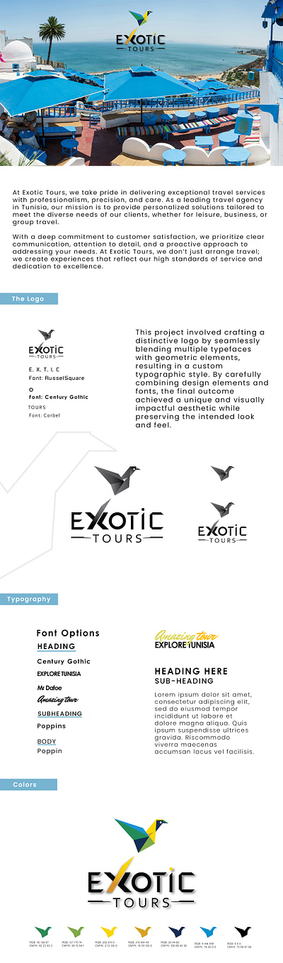 EXOTIC TOURS TRAVEL AGENCY LOGO DESIGN | BRANDING branding graphic design logo