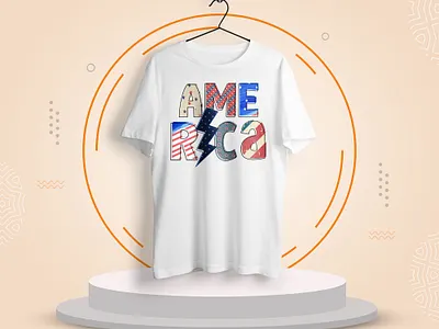 America typography t shirt design vector 192 america american tee apparel clothing design fashion design graphic illustration tee tshirt design typography vector