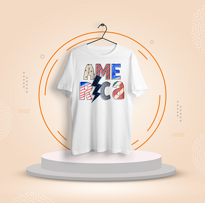 America typography t shirt design vector 192 america american tee apparel clothing design fashion design graphic illustration tee tshirt design typography vector