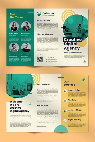 Creative Digital Agency Trifold Design For You bifold design branding card brochure design business card catalog design flyer design graphic design illustration magazine design menu card poster design social media post trifold design uiux design