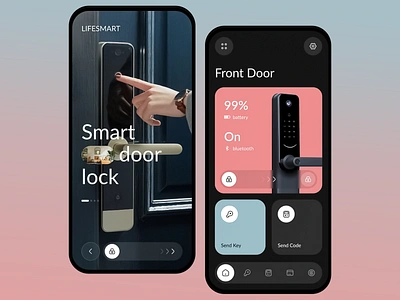 LIFESMART - Smart Lock Mobile App app ui automation design door home key keyhole lock mobile mobile app design mobile ui mobile ux privacy security smart app ui ui design unlock ux ux design