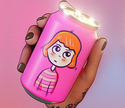 cartoon style 3d beer can 2d style 3d animation beer c4d can cartoon design graphic design hand illustration motion graphics