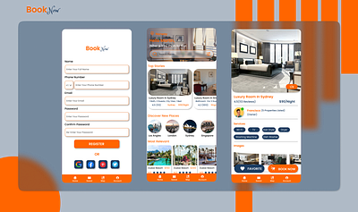 Hotel Booking App graphic design ui ux design