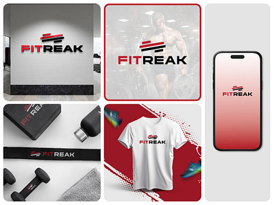 FitReak Fitness Logo Design exercise logo fit logo fitness logo graphic design graphics design gym logo logo logo design