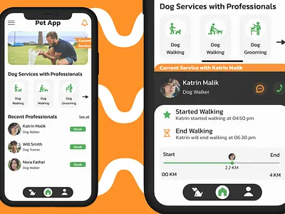 Pet App - Map Design for Dog Service Tracking app branding dailyui dailyui 029 design dog service dog tracking graphic design illustration mockups pet petapp ui