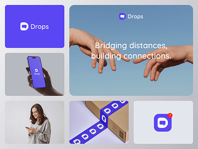 Drops: Chat Logo & Branding brand identity brand strategy branding chat branding chat logo logo design messaging branding messaging logo