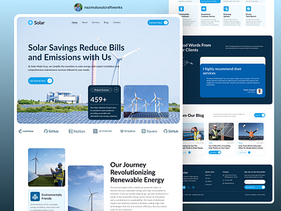 Solar Panel Landing Page Design best designer ecommerce landing page marketing saas solar solar panel solar panel website top designer trend ui design uiux uiux designer web designer website website designer