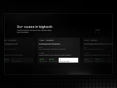 Our cases bigtech cases design it landing ui