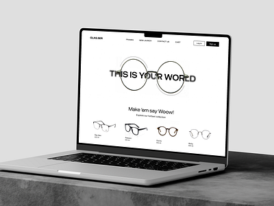 GLAS.SER - Glasses store Website commercial design eyewear store glasses glasses store online store store store design sunglasses ui ui design ux ux design web webdesign website website design