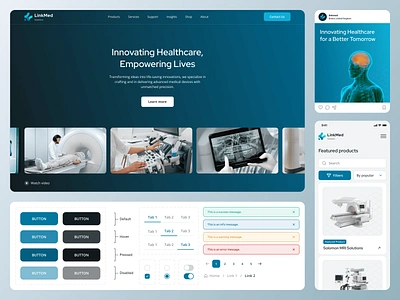 LinkMed Solutions: Medical Devices Website Design brand identity brand strategy branding logo design medical devices web design web development