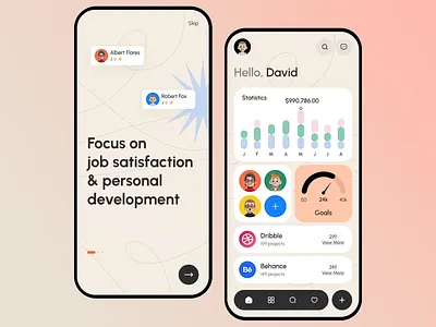 Goal Tracking App app app design app ui app ux design goal tracking interface design mobile mobile app mobile app design mobile ui mobile ux personal development productivity professional development self improvement app ui ui design ux ux design