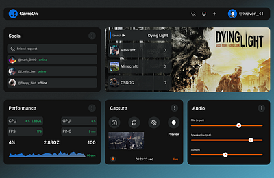 🎮 Gameboard UI Design 🚀 daily ui darkmode dribbble figma gameui gaming gamingdashboard ui ux web design