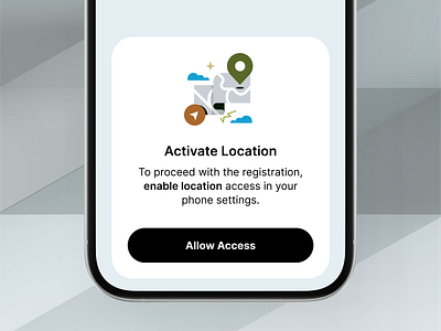 Location illustration - Exploration access compass design empty state enable exploration illustration iphone location map minimalist mobile settings ui