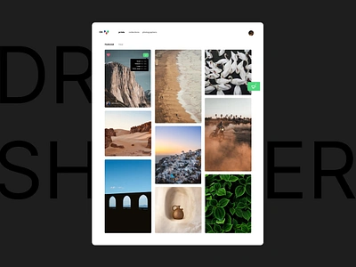 Drip Shutter gallery graphic design marketplace ui ux web