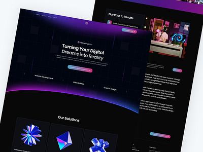 Digital Agency - UI Kit Landing Page agency creative design landing page marketing studio ui uiux web website