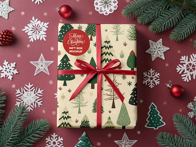 Christmas Gift Box Mockup christmas gift box mockup christmas gift mockup free mockup free mockups freebies freebies mockup gift box mockup gift mockup gift wrapped box mockup gift wrapped mockup