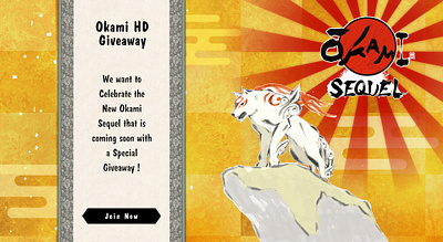 DailyUI 097 Giveaway art branding dailyui design game giveaway graphic design illustration ios logo mobile okami sequel ui vector