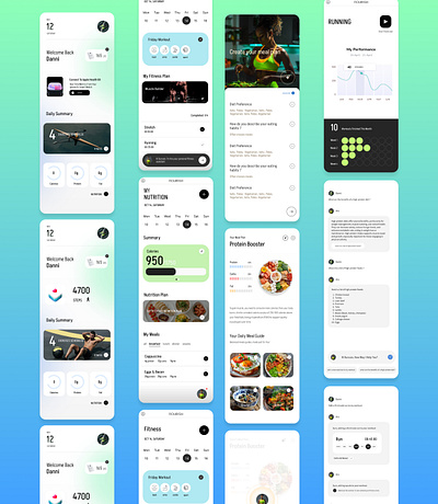Nourish Fit Health App app apple development figma fitness health ios mobile ui ux