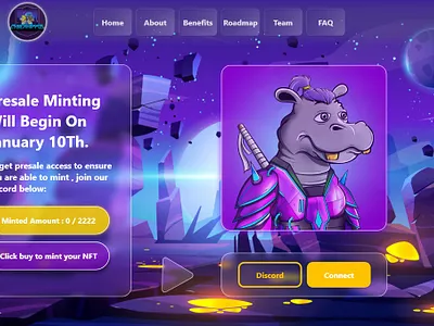 Minting Presale Website crypto design crypto mint crypto minting crypto presale minting minting landing page minting presale website minting web presale web design