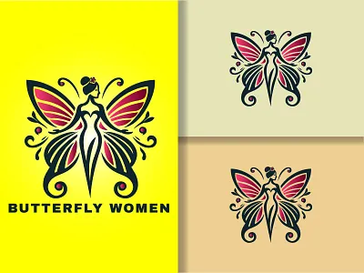 Butterfly Women Logo alcon logo america bird butterfly for sale butterfly women company flight fly flying freedom graphic design illustration outdoor ui ux vector wing wing logo wings women logo