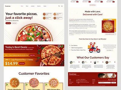 Pizza Store Website - Landing Page Design design designer figma figmadesigner figmaexpert foodlandingpage foodwebsite foodwebsitedesign landingpage landingpagedesign landingpagedesigner responsivewebsitedesigner ui uiux uiuxdesigner ux website websitedesign websitedesigner websitedesigning