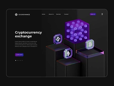 Crypto Spotlight: Blockchain in Motion 3d 3danimation 3ddesign 3dmodeling animation blender3d blockchaindesign cryptoart cryptomotion design graphic design illustration landingpage minimaldesign motion graphics nftart techart ui visualdesign web3