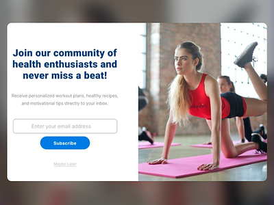 Health & Fitness Landing Page activity challenges design exercie fitness gym health progress running sport steps tracker tracking ui ui design ux web web design website workout