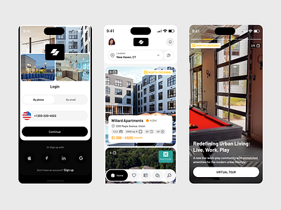 🏠 Modern Apartment Finder App UI ✨ appdesign cleanui designinspiration dribbble mobileappdesign realestateapp uiux userexperience