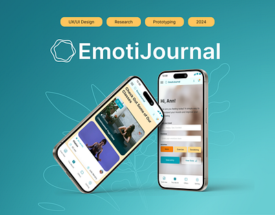 Web Service / UI/UX / Research/ EmotiJornal animation app branding design emotion figma mobile motion graphics psychology research therapist ui ui design user experience web design web service website wireframe yoga yoga website