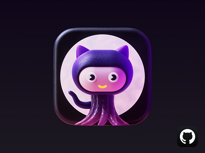 Octocat - Github Icon 3d appicon c4d github icons illustration octocat ui