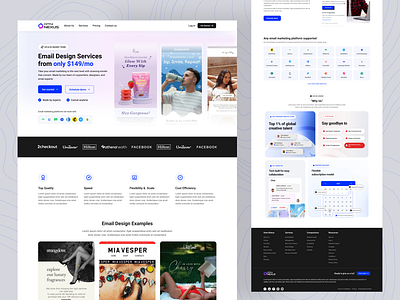 Email Design Service Landing Page 🚀 email marketing design email marketing website feature minimal website modern modern website web web feature section