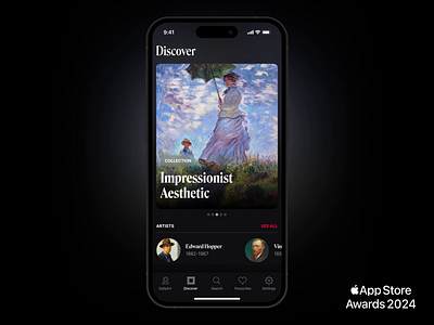 DailyArt App - Discover animation app art art history design history ios iphone app mobile mobile app mobile app design museum product design ui ui design ux ux design