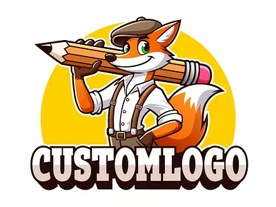 Custom Cartoon Logo of Fox Mascot 2d abrang animal avatar branding cartoon cartoon character cartoon logo character custom logo design fox graphic design illustration logo logo maker mascot mascot logo ui vector