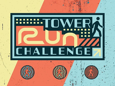 Tower Run Challenge brand and identity branding design logo logo design