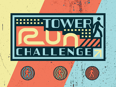 Tower Run Challenge brand and identity branding design logo logo design