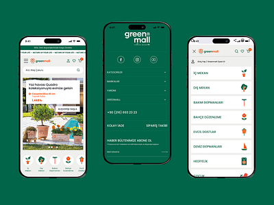 Greenmall Mobile Website Design mobile web design ui ux web design