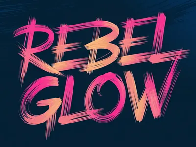 Rebel Glow - Natural Brush Font brush font natural