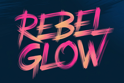 Rebel Glow - Natural Brush Font brush font natural