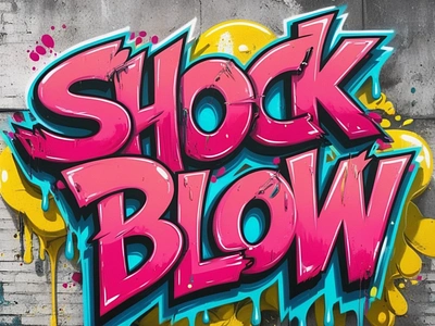 Shock Blow – Layered Graffiti Font font font sans serif vector