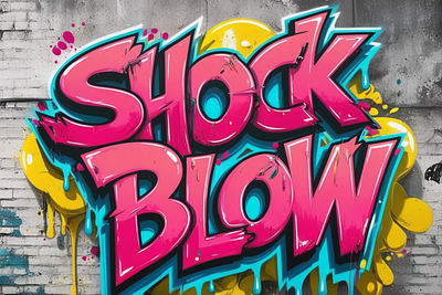 Shock Blow – Layered Graffiti Font font font sans serif vector