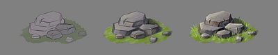 Rocks_digital art practice 2d art asset digitalart digitalpainting game gameart gameasset painting rocks