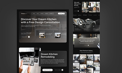 Kitchen Renovation Website UI/UX Design business website elegant website design figma mockup figma website kitchen kitchen remodelling kitchen renovation luxury website design modern website remodeling website mockup website template design website ui design