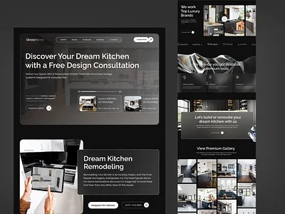 Kitchen Renovation Website UI/UX Design business website elegant website design figma mockup figma website kitchen kitchen remodelling kitchen renovation luxury website design modern website remodeling website mockup website template design website ui design
