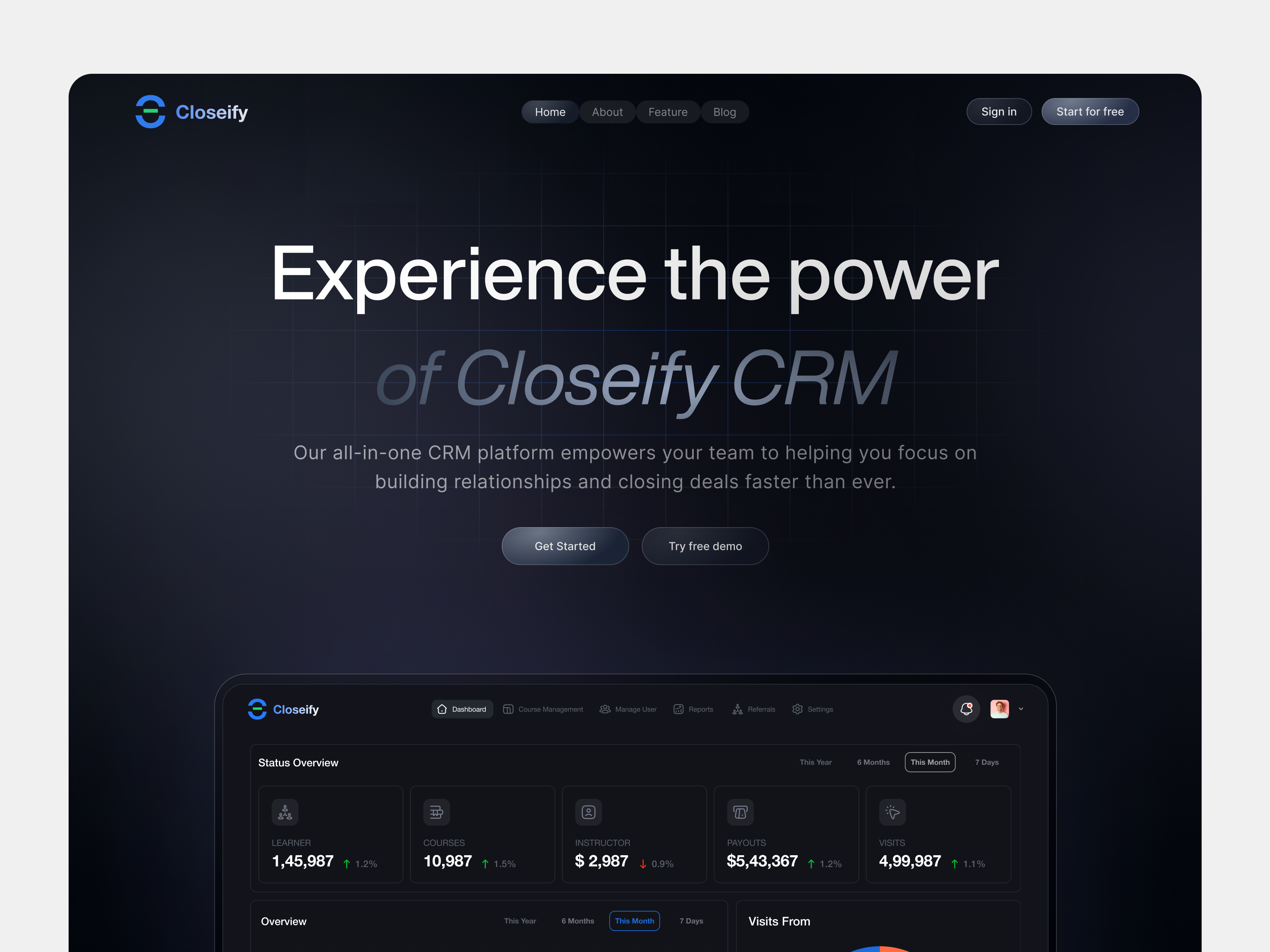 CRM Landing Page UIUX Design | SaaS | Responsive design interface product service startup ui ux web website