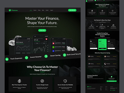 Fintech Website UI/UX Design banking website branding figma design figma mockup figma website finance financial website design fintech website mobile apps design modern website saas saas business saas website website design website mockup website template website ui design wireframe design