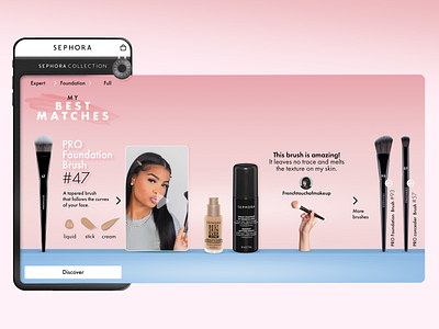 Sephora Brush Finder branding graphic design photoshop sephora ui ux