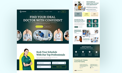 Healthcare Doctor Appintment Booking Website UI/UX Design appointment booking app dental website doctor booking app doctor website figma website figma website design healthcare healthcare website design medical website modern website ui design ux design website designer website mockup website ui design